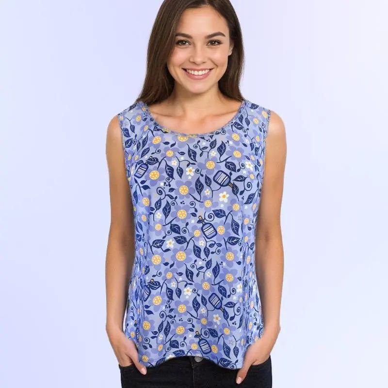 Cambridge Tank Top Pickleball Garden Lilac Relaxed Fit Katherine Way